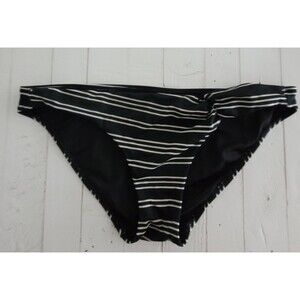 Victorias Secret Bikini Bottoms Womens Large VS Black White Striped